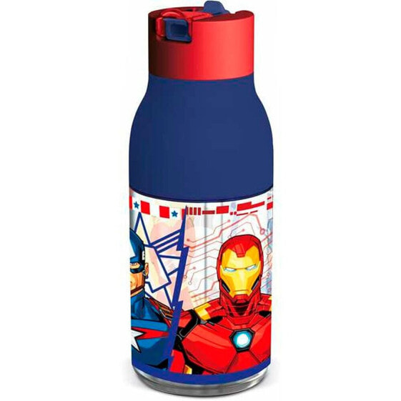 STOR Ecozen Premium Removable And With Broad Mouth Avengers Invincible Force 420ml Water Bottle
