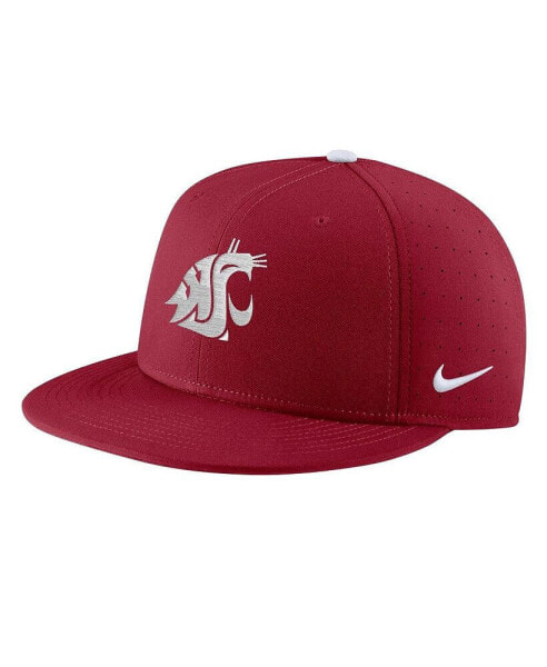 Men's Crimson Washington State Cougars Aero True Baseball Performance Fitted Hat