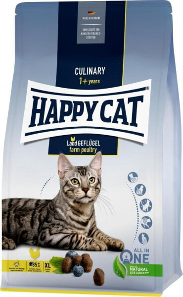 Happy Cat Culinary Farm Poultry, sucha karma, dla kotów dorosłych, drób, 1,3 kg, worek