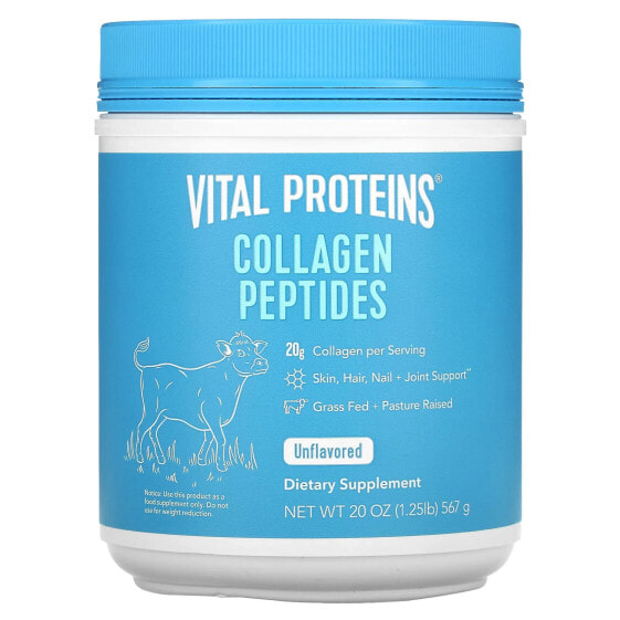 Vital Proteins, пептиды коллагена, без вкусовых добавок, 567 г (1,25 фунта)