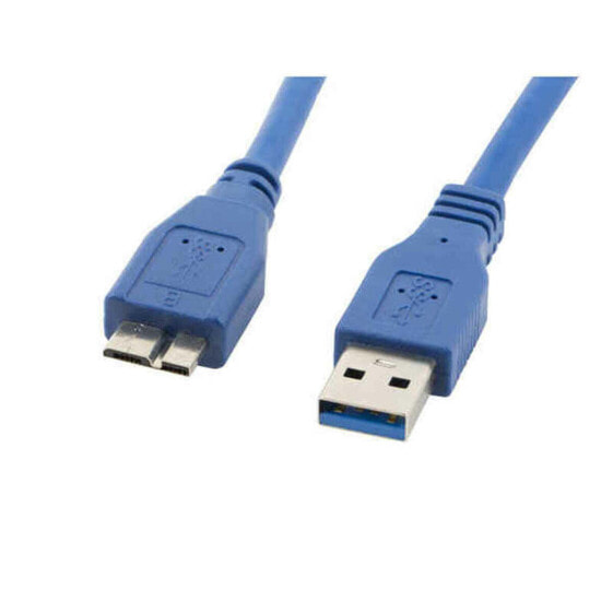Универсальный кабель USB-MicroUSB Lanberg CA-US3M-10CC-0005-B Синий 50 cm (0,5 m)