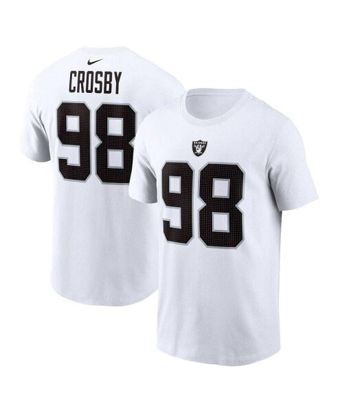 Men's Maxx Crosby White Las Vegas Raiders Player Name and Number T-shirt