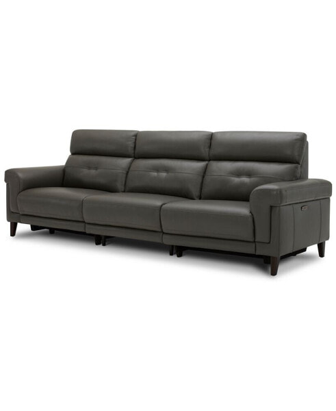 CLOSEOUT! Jazlo 3-Pc. Leather Sectional with 2 Power Recliners, Created for Macy's