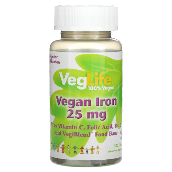 Железо веганское VegLife, 25 мг, 100 таблеток