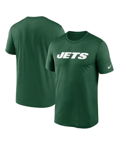 Men's Green New York Jets Legend Wordmark Performance T-shirt