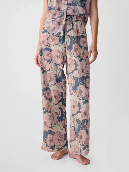 Crinkle Gauze Wide-Leg PJ Pants