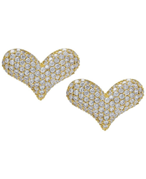 Серьги Macy's Cubic Zirconia Heart Stud