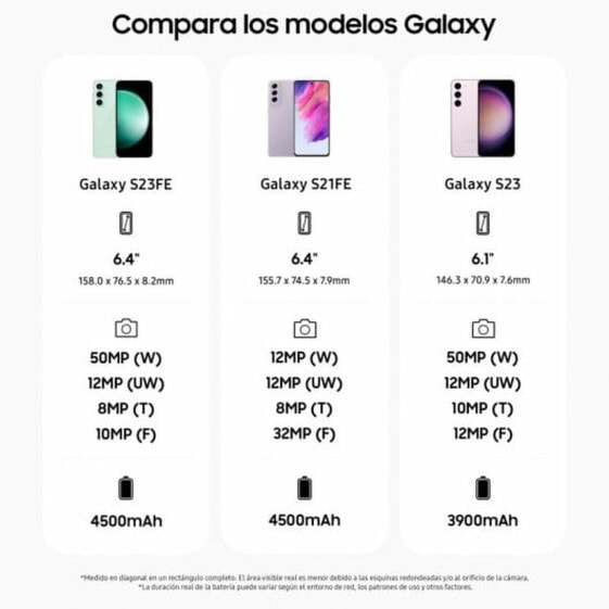 Смартфоны Samsung Galaxy S23 FE 8 GB RAM 6,1" Octa Core 256 GB Фиолетовый