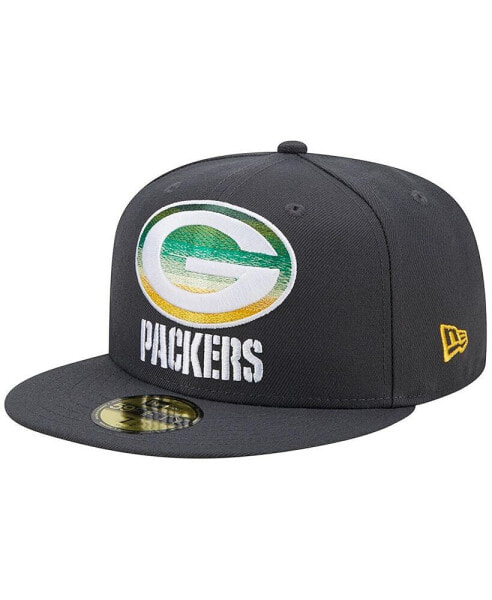 Men's Graphite Green Bay Packers Color Dim 59Fifty Fitted Hat