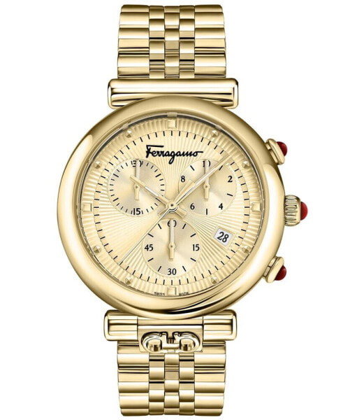 Часы Salvatore Ferragamo Women's Swiss Chronograph Ora Gold 40mm