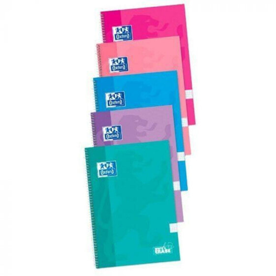 Notebook Oxford Multicolour Din A4 5 Pieces 80 Sheets