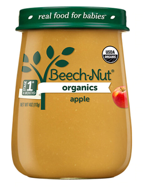 Детское пюре Beech-Nut 10 шт, от 6 месяцев и старше, яблочное