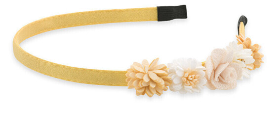 Decent yellow hair headband with flowers