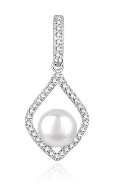 Elegant silver pendant with freshwater pearl AGH427PL