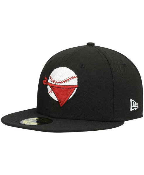 Men's Black Quad Cities River Bandits Authentic Collection Road 59FIFTY Fitted Hat