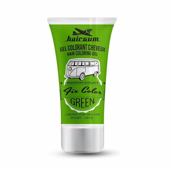 Неперманетное окрашивание Hairgum Fix Color Зеленый Фиксирующий гель (30 ml)
