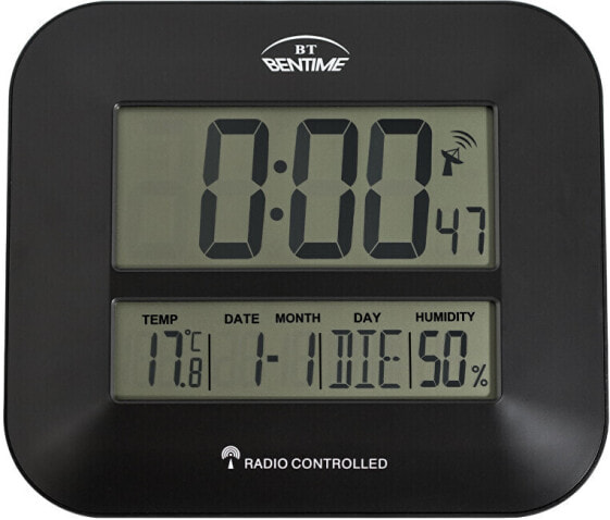 Часы настольные Bentime H17-ET843BK с радиоуправлением, термометром и гигрометром
