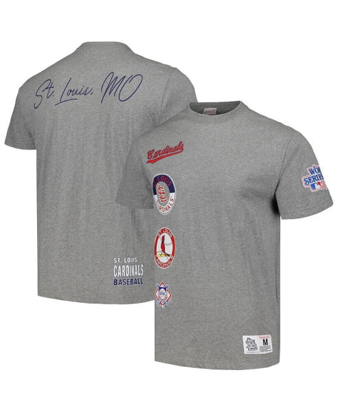 Men's Heather Gray St. Louis Cardinals Cooperstown Collection City Collection T-shirt