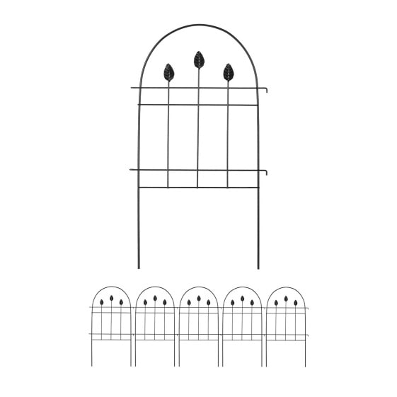 6-teiliger Beetzaun aus Metall