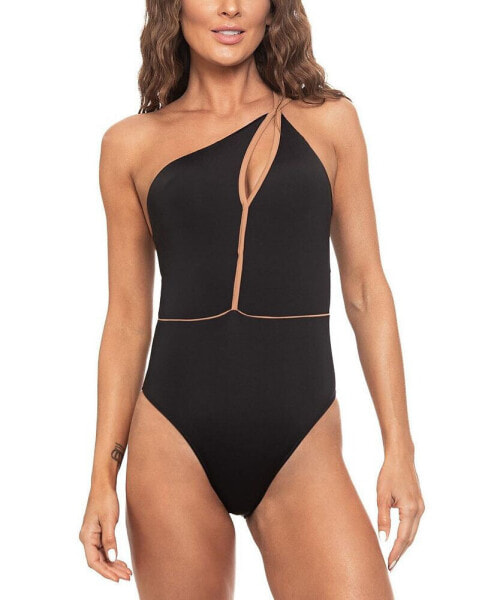 Women's Cut-out One Shoulder One Piece Swimsuit