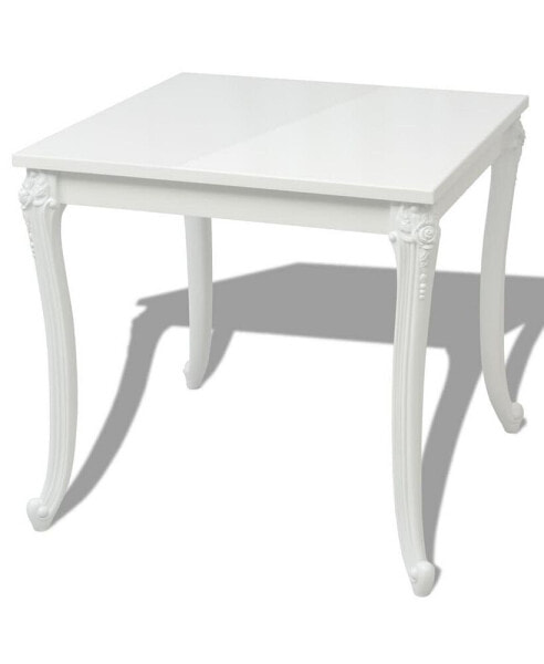 Dining Table 31.5"x31.5"x29.9" High Gloss White