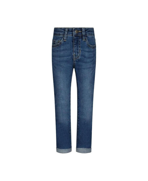 Big Girls Cuffed Mid-Rise Skinny Jeans