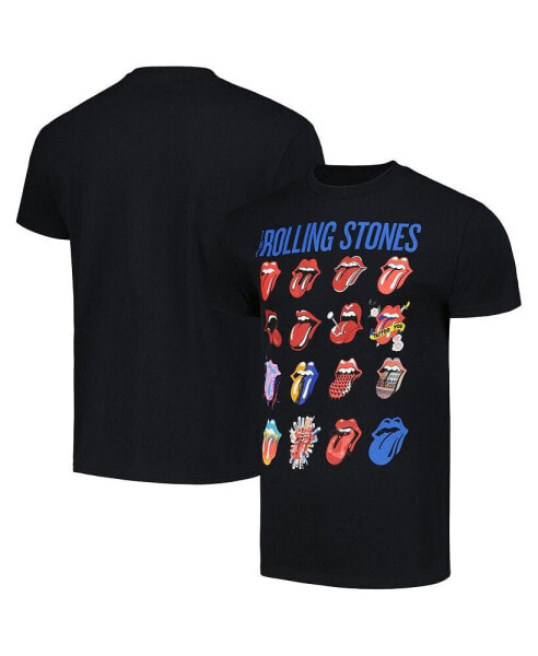Men's and Women's Black Rolling Stones Evolution and Lonesome Blue T-shirt