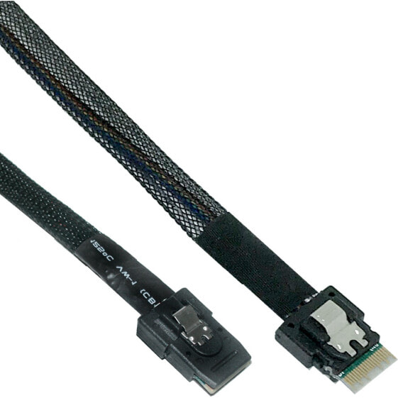 InLine Slim SAS cable - SFF-8654 to Mini SAS SFF-8087 - 12Gb/s - 0.5m