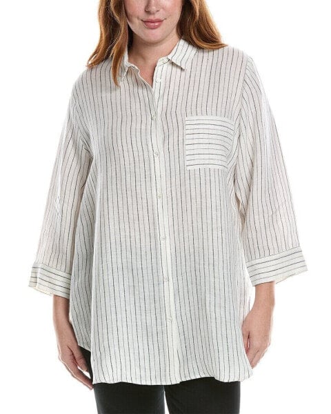 Marina Rinaldi Plus Federica Linen Shirt Women's 16