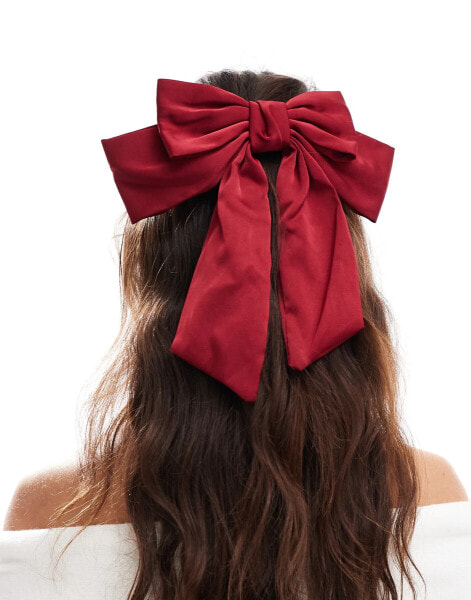 JJXX hair bow in red satin