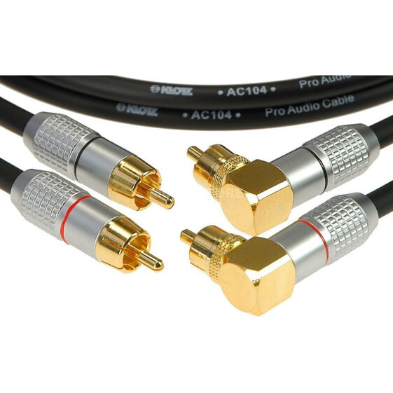 Klotz HighEnd RCA DualCable Angled Gold Contact 0.3m, ALPA003