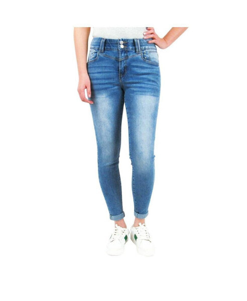 Tummy Control Skinny Jeans with Jewel Pocket Details For Women