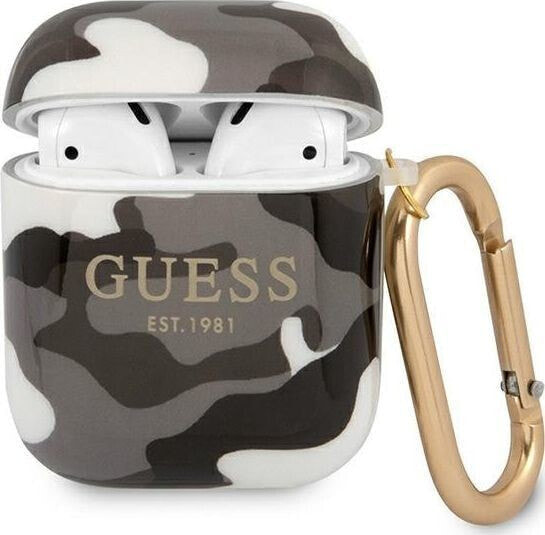 Guess Etui ochronne GUA2UCAMG Camo Collection do AirPods 1/2 szare