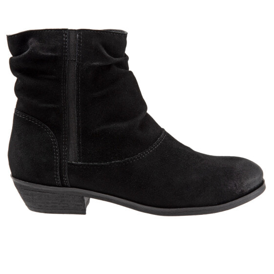 Softwalk Rochelle S1860-003 Womens Black Leather Ankle & Booties Boots