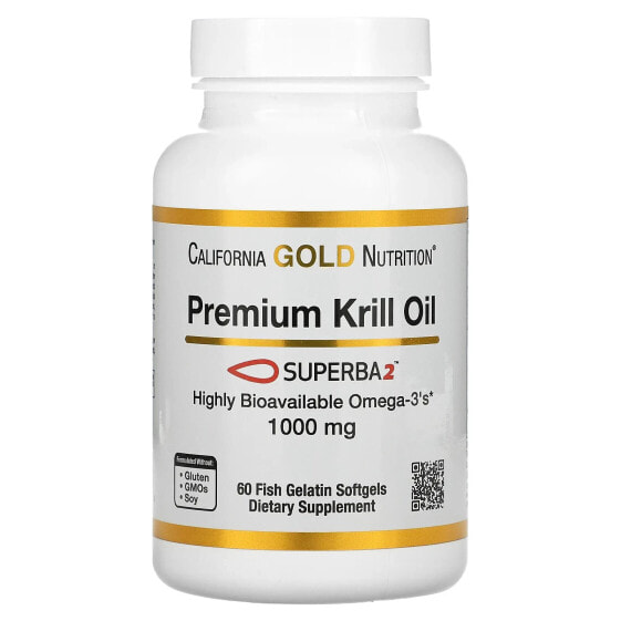 Premium Krill Oil with Superba2™, 1,000 mg, 60 Softgels