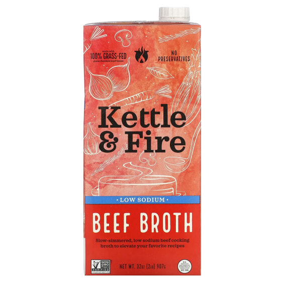 Beef Broth, Low Sodium, 32 oz (907 g)