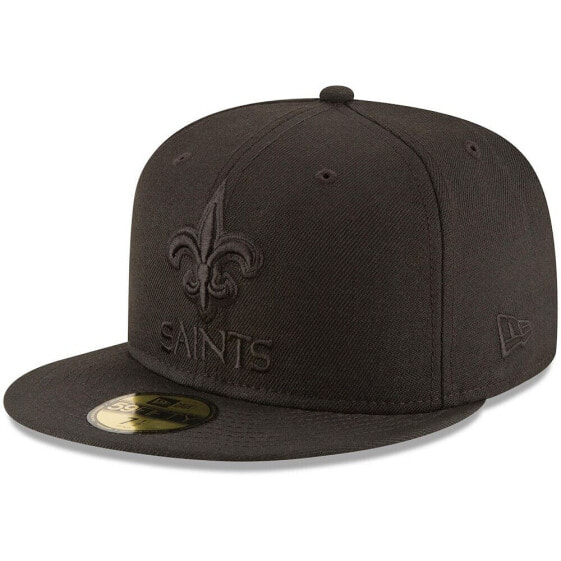 New Orleans Saints Black on Black 59FIFTY Fitted Cap