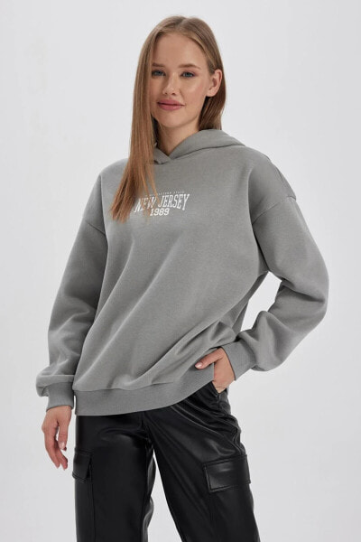 Coool Oversize Fit Kapüşonlu Kalın Sweatshirt Z9316az23wn