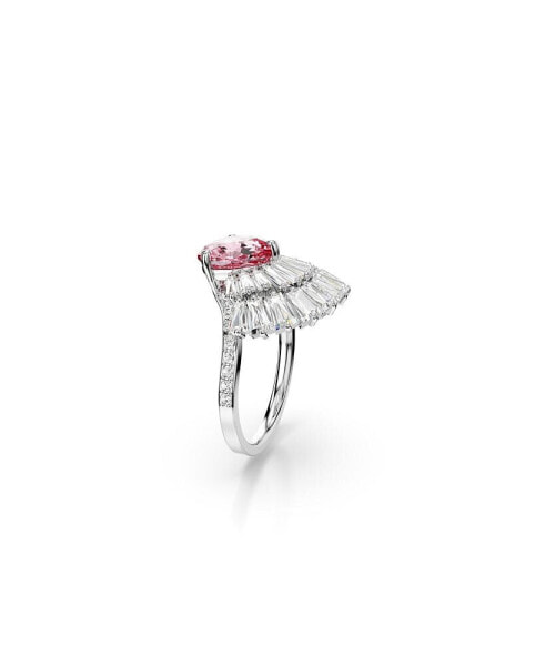 Mixed Cuts, Shell, Pink, Rhodium Plated Idyllia Cocktail Ring