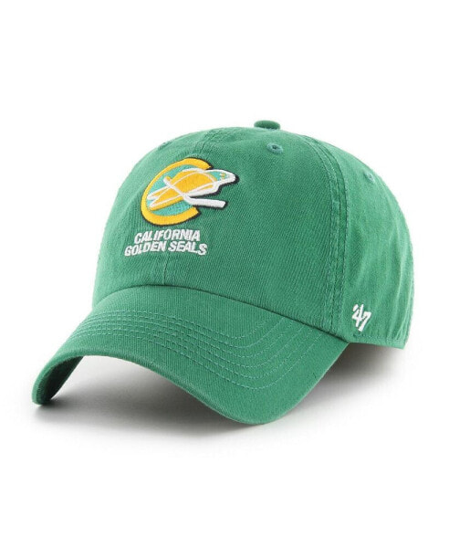 Гибкий кепка '47 Brand мужская зеленая с символикой California Golden Seals Vintage-Like Classic Franchise