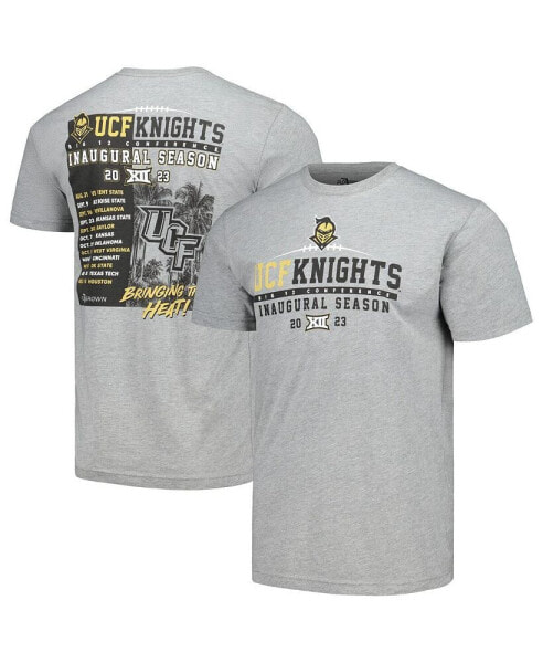 Men's Heather Gray UCF Knights Inaugural Big 12 Schedule T-shirt