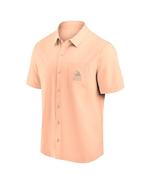 Men's Light Pink Cleveland Browns Front Office Button-Up Shirt