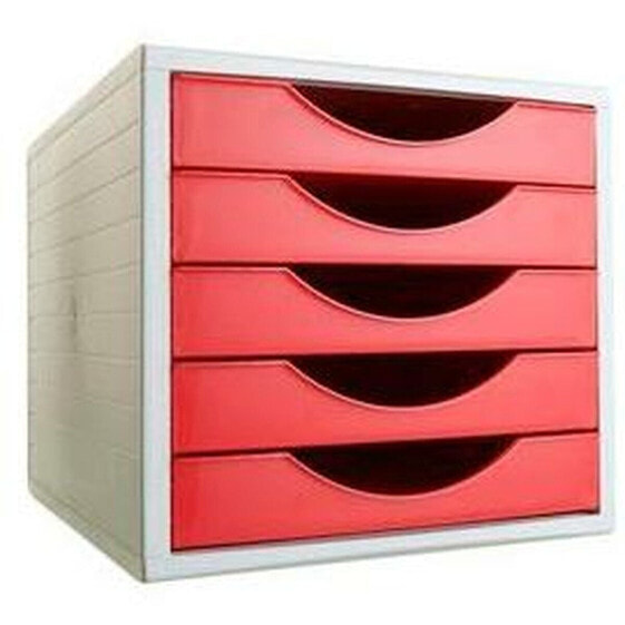 Модульный шкаф для документов Archivo 2000 ArchivoTec Serie 4000 5 ящиков Din A4 Красный 34 x 27 x 26 cm