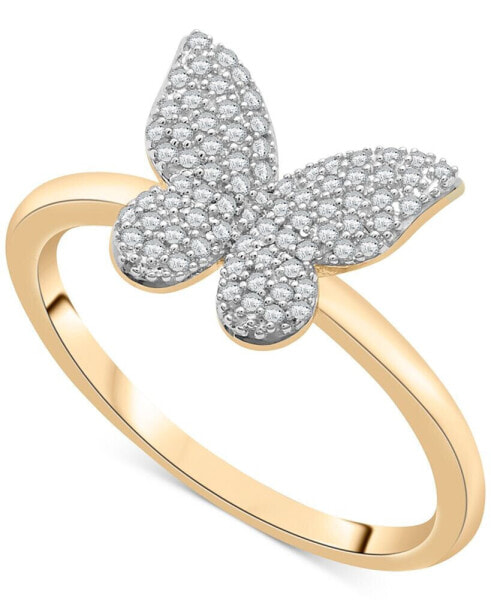 Diamond Butterfly Ring (1/6 ct. t.w.) in 14k Gold, Created for Macy's (Also Available in Black Diamond)