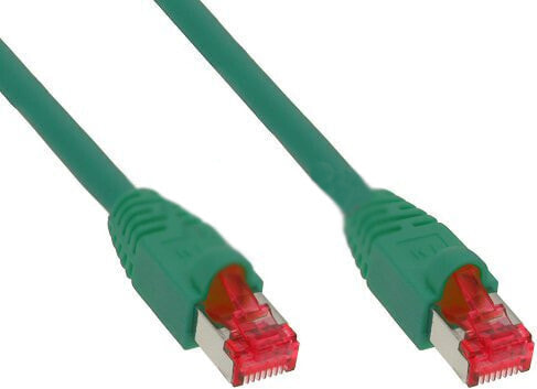 InLine Patch Cable S/FTP PiMF Cat.6 250MHz PVC copper green 0.3m