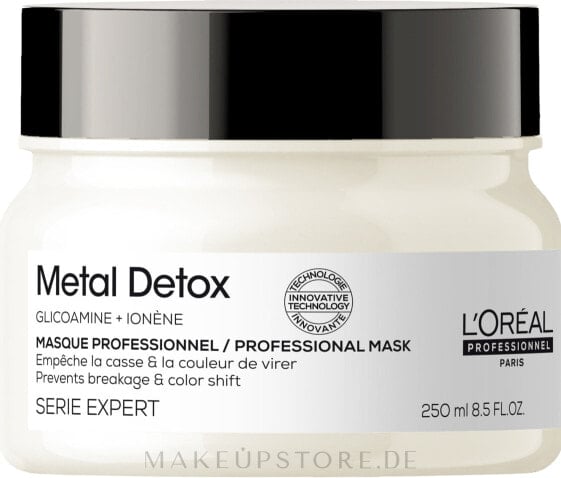 Professionelle Maske gegen Metallablagerungen nach Haarfärbung oder -aufhellung - L'Oreal Professionnel Metal Detox Anti-deposit Protector Mask 250 ml