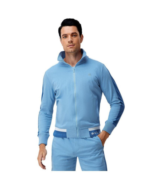 Men's Bellemere Men s Two-Tone Full-Zip Cotton Tracksuit Jacket