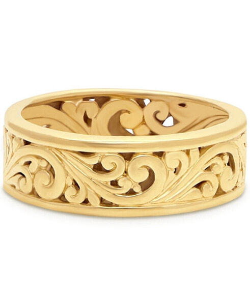 8mm Gold Plated Bali Filigree in Sterling Silver