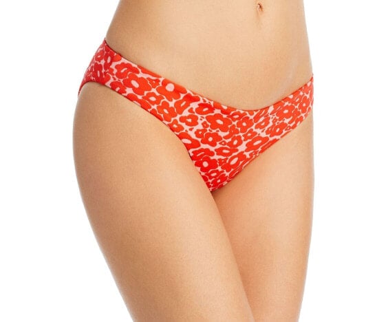 Peixoto Bella Printed Full Coverage Bikini Bottom Swimwear Orange Size Small