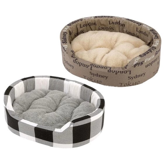 FERPLAST Dandy 95 Cushion Checks Cities dog bed